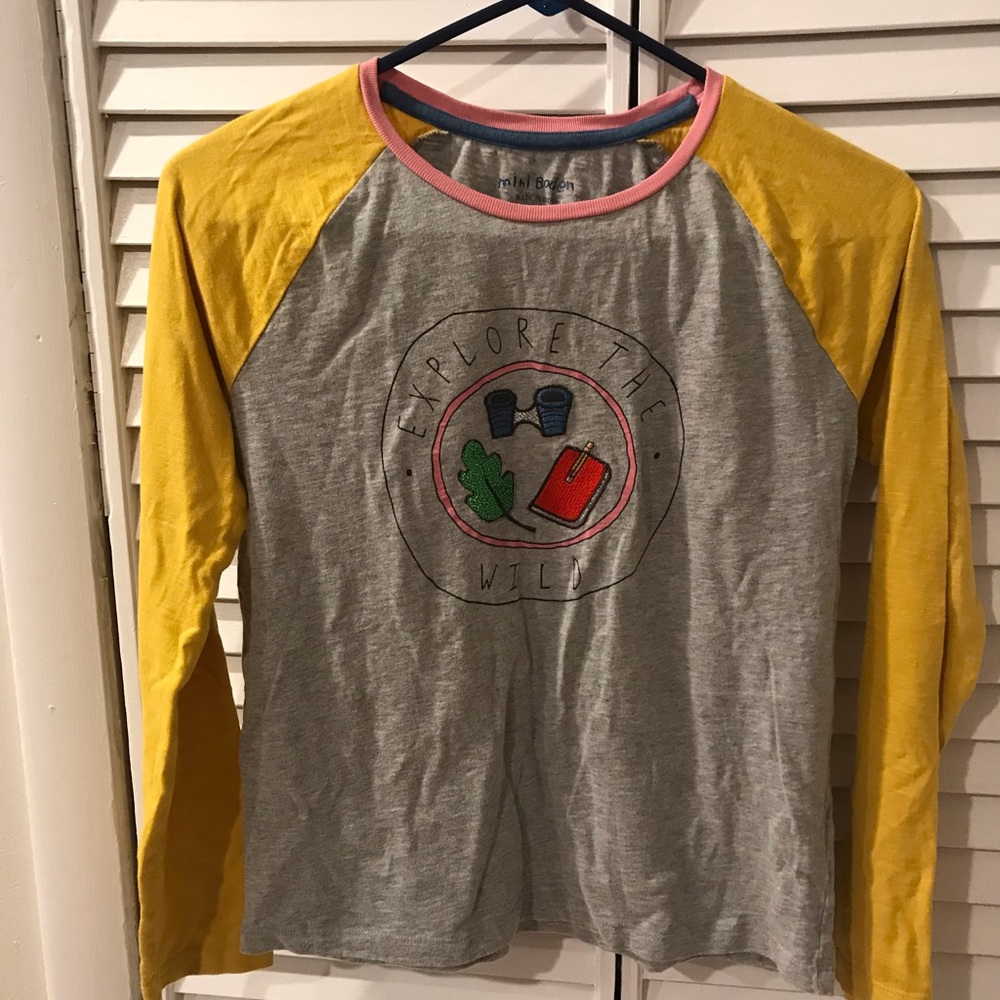 EUC Mini Boden Long Sleeve T-Shirt Sz 11-12